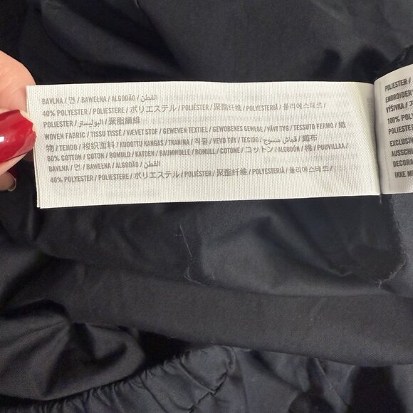 Abercrombie&Fitch Lacey Long Cotton Skirt XL Black WhimsyGoth Western Boho Goth - Picture 7 of 12